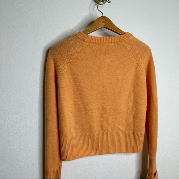 NWT One Grey Day 100% Cashmere Blakely Crew Neck Sweater Orange Size  Small - Picture 8 of 16